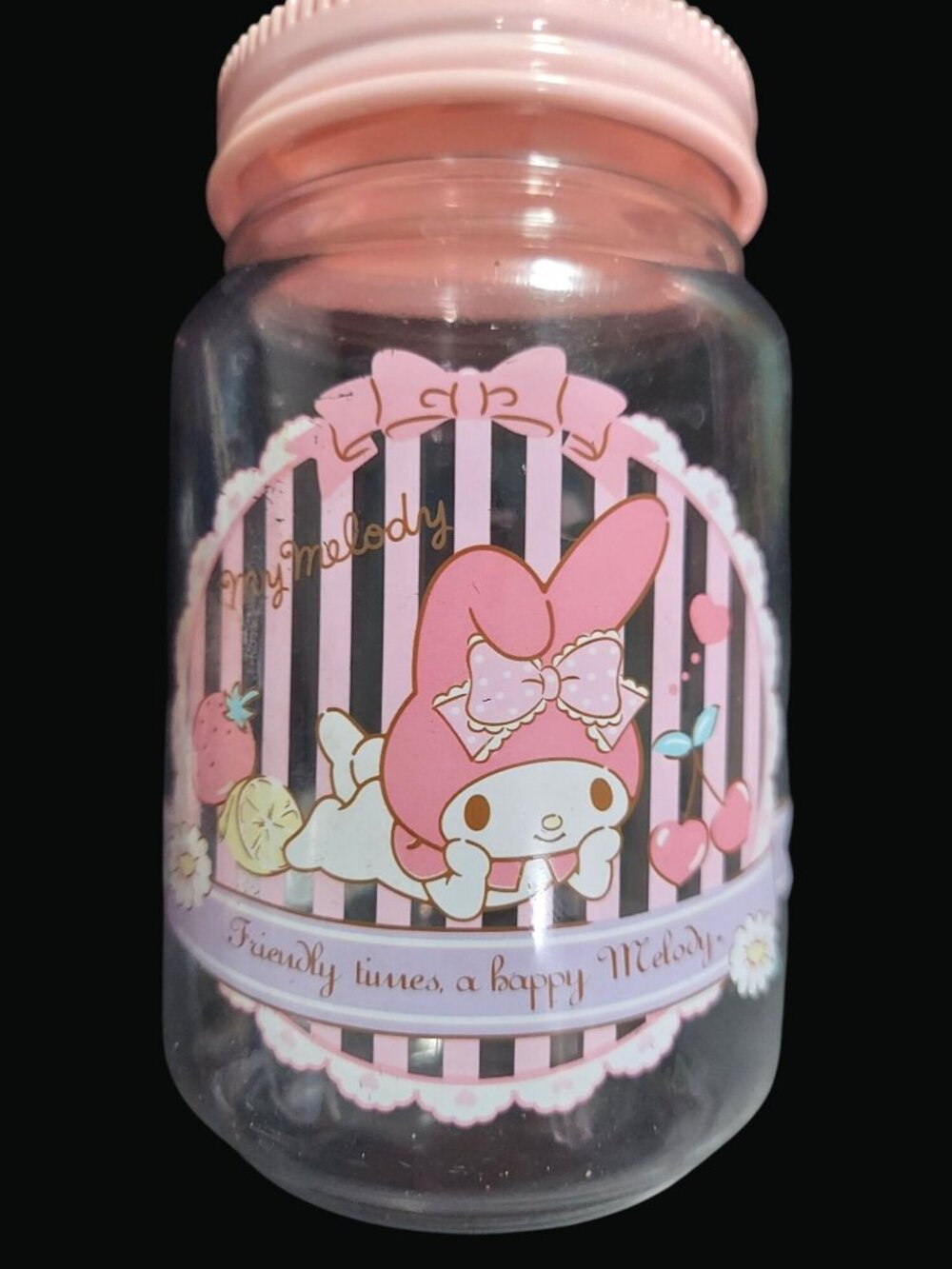 Sanrio My Melody Pink & Clear Plastic Water Bottle U02 C